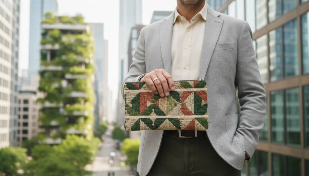 innovazione sostenibilità pochette uomo