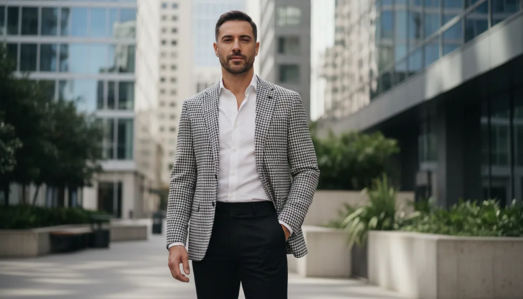 pied de poule outfit