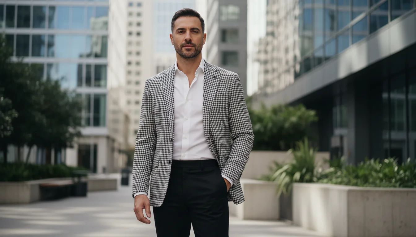 pied de poule outfit