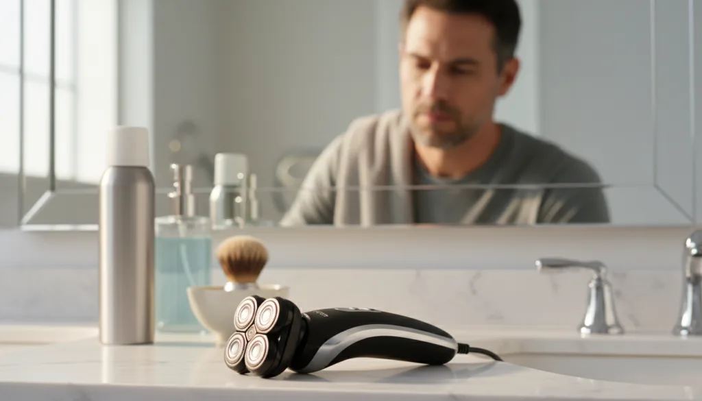 rasoio elettrico pelle