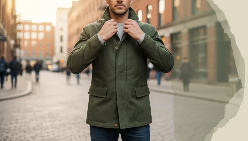 tessuto e materiali giacca uomo