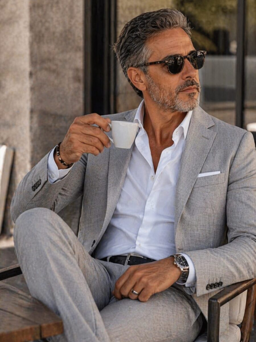 Un completo chiaro comunica sicurezza...