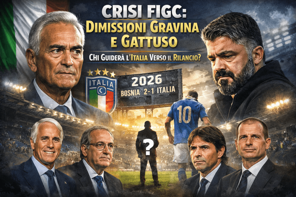 Le dimissioni di Gabriele Gravina da presidente FIGC e di Gennaro Gattuso da commissario tecnico della Nazionale italiana segnano un punto di svolta dopo l'ennesima esclusione dai Mondiali 2026, causata dalla sconfitta nei playoff contro la Bosnia.
