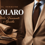 Il Solaro è uno dei tessuti più riconoscibili della sartoria maschile; òa sua superficie presenta un colore principale neutro, spesso beige o sabbia, mentre un sottile riflesso rosso o arancio appare quando la luce colpisce il tessuto
