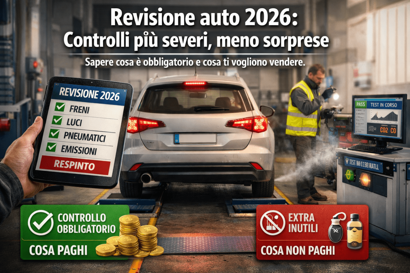 Revisione auto 2026: cosa controllano