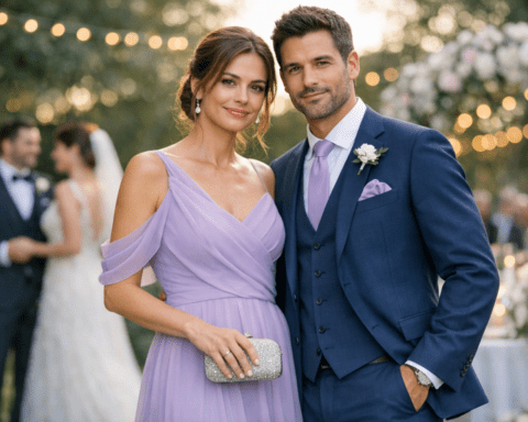 Scopri le tendenze cerimonie 2026: lui e lei si coordinano con classe, non con copia. Palette vincenti (blu notte + lilla), dettagli discreti e regole anti-forzature. Il gentleman sa creare armonia stilistica senza rubare la scena. Guida completa per outfit di coppia perfetti!