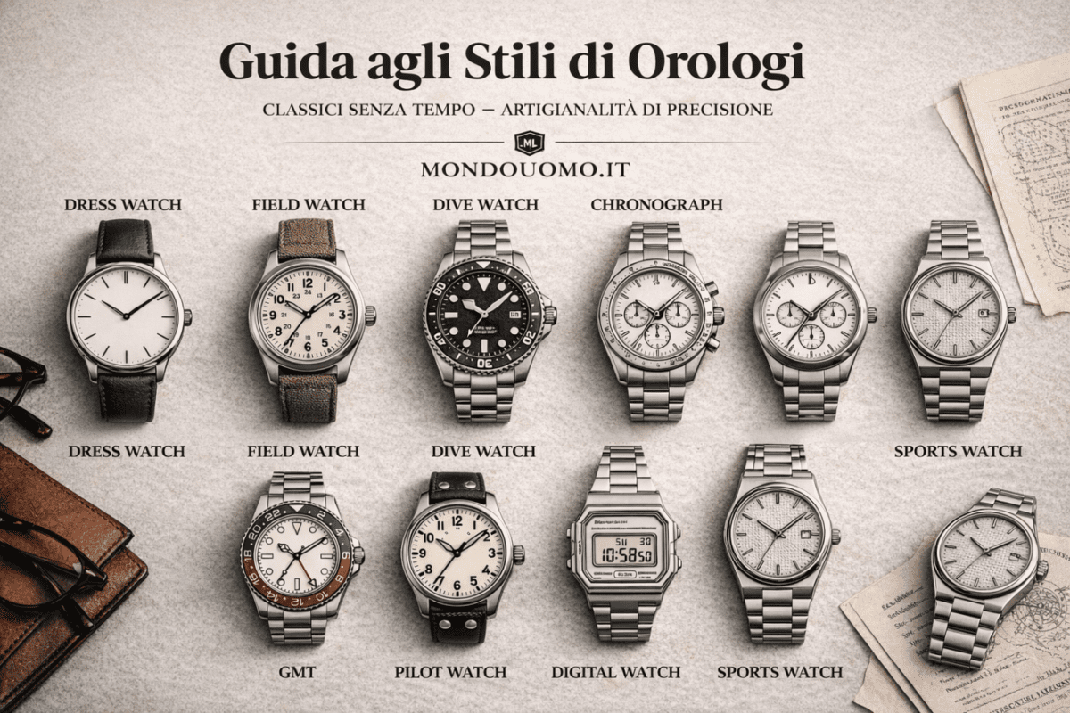 Guida agli Stili di Orologi da Uomo: scegliere il modello giusto per ogni occasione