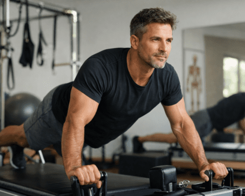 Hoy, 2 de mayo de 2026, el mundo celebra el Día Mundial del Pilates. Si eres un hombre que acaba de cumplir cuarenta años o que ya los está viviendo, la palabra "Pilates" probablemente te evoca imágenes de estudios luminosos, música zen y personas increíblemente flexibles realizando movimientos elegantes en máquinas extrañas.