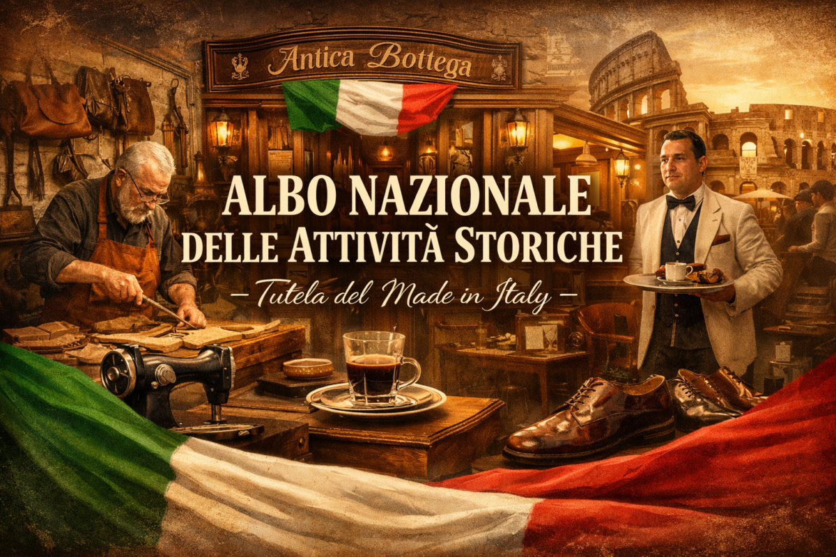 nasce ufficialmente l'Albo nazionale delle attività commerciali, delle botteghe artigiane e degli esercizi pubblici storici