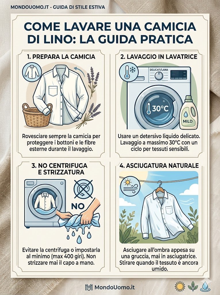 Come lavare una camicia di lino