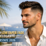 L'estate 2026 segna il trionfo definitivo del taper fade inteso come opera di alta sartoria tricologica: una sfumatura graduale, morbida e studiata millimetricamente per armonizzarsi con le proporzioni del viso.
