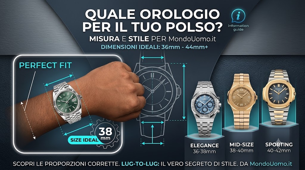 Assolutamente sì. L'orologeria moderna e le tendenze di stile masculine stanno vivendo un forte ritorno al vintage e al quiet luxury, privilegiando casse da 36 mm a 38 mm. Queste proporzioni trasmettono un'eleganza raffinata e discreta, risultando perfette sia per il contesto formale che per l'uso quotidiano.