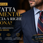 Abbinare una cravatta regimental ad una camicia a righe è possibile e può risultare elegante, a patto di rispettare una regola fondamentale: le righe dei due capi devono avere spessore e ritmo diversi