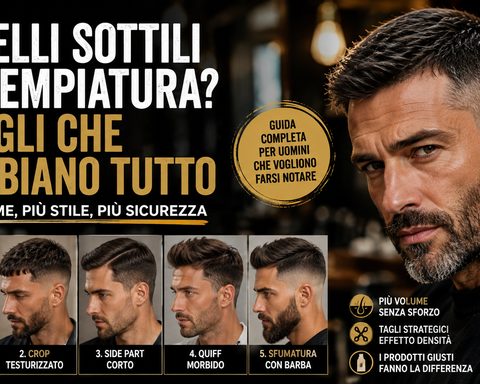 I migliori tagli per un con capelli sottili oppure in presenza di una stempiatura evidente sono quelli corti e strutturati
