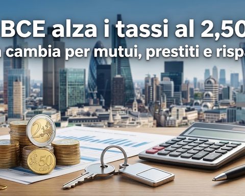 La Banca centrale europea aumenta il costo del denaro di 25 punti base