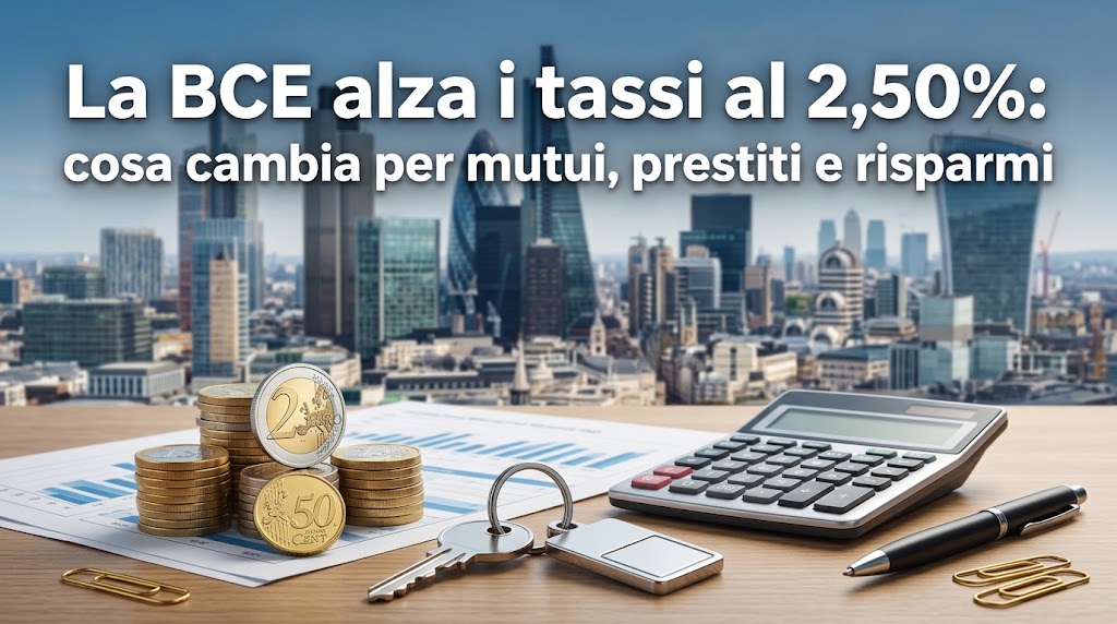 La Banca centrale europea aumenta il costo del denaro di 25 punti base