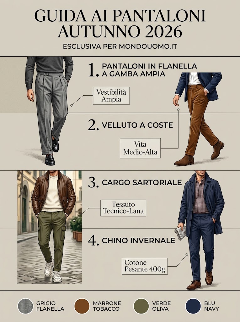 I pantaloni da uomo da indossare questo autunno: guida ai modelli che contano