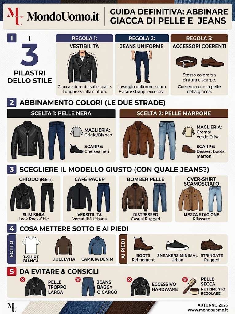 Giacca di pelle e jeans: la guida definitiva per abbinarli con stile