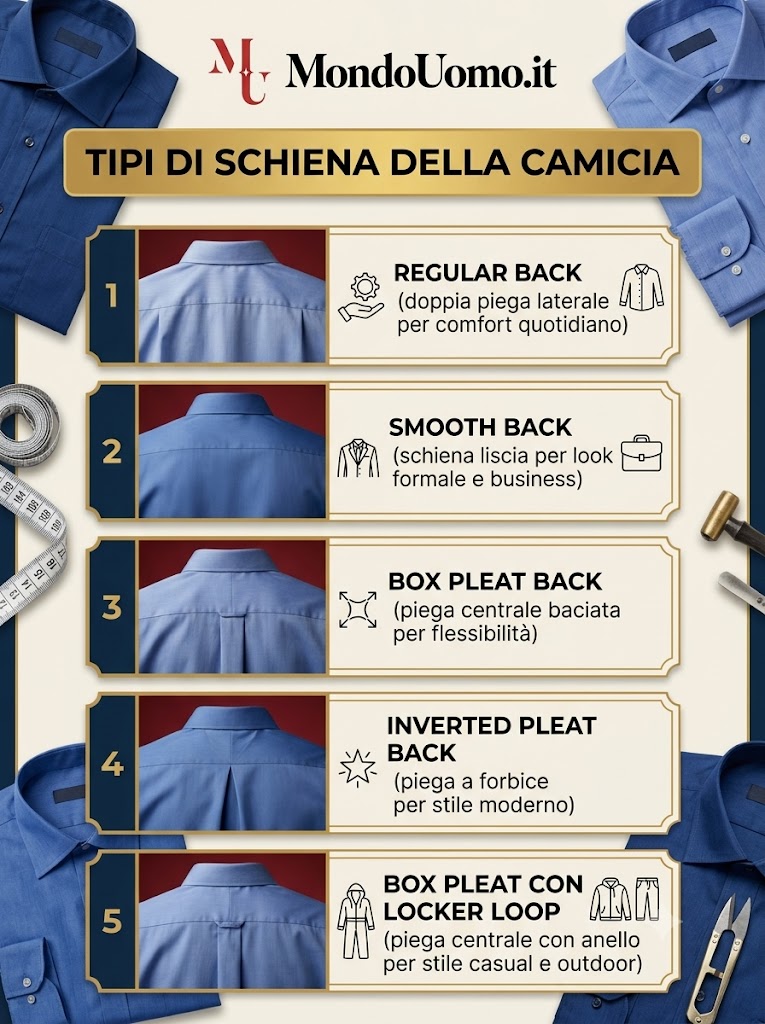 Le Tipologie di Schiena della Camicia da Uomo